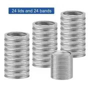 48 Pack Mason Canning Lids 70Mm Silver Tinplate Sealing Reusable Leak-Proof New
