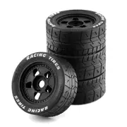 4PCS Off Road Tires Wheel 17mm Hex Hubs for 1/7 RC Racing Car Arrma Infraction Felony ZD KM RC Car P Black
