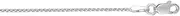 [JewelryWeb] 14k White Gold 1.1mm Sparkle Cut Wheat Chain With Lobster Clasp Necklace 41 Centimeters Chain-Necklace for Women and Men