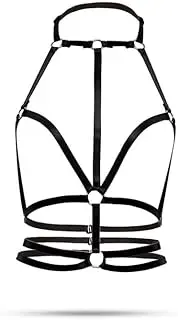 [Eclatify] Women Sexy Lingerie Cage Bra ，Harness Cupless Strappy Bralette Elastic Bra Body Harness Belly Belts for Women Girls