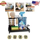 Sleek Kitchen Sink Caddy with Sponge Holder and Drain Tray for Organized Spaces