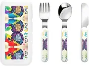 Left And Right Brain Advantage 3 Piece Set For Camping Stainless Steel Flatware, Spoon, Fork, Knife, Ideal For Outdoor