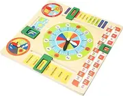CIMAXIC 1 Set Learning Wooden Calendar Clock for Educational and Color Recognition Safe Design with Smooth Edges Engaging Bright Colors for Early Education