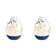 2x Urban Summer Solstice 13cm Ceramic Flower Vase Home Decorative Pot Blue/Green