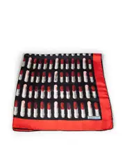 Lipstick Pattern Silk Square Scarf