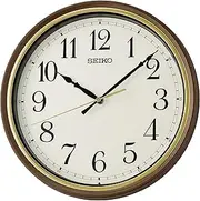[SEIKO] 11 Inch Oita Wall Clock, Metallic Brown