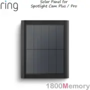 Ring Solar Panel 2nd Gen USB-C Charger for Spotlight Cam Plus Pro Battery Black