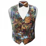 King of the Jungle Lion Tuxedo Vest and Bowtie