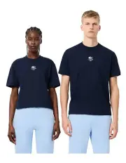 [Lacoste] Soft Branding Logo T-shirt in Navy Blue