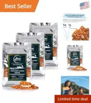 Premium Hawaiian Mochi Crunch Rice Crackers - 1 lb Pack of 3, Fat-Free Snack