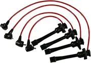 Muzhen Store 4Pcs Spark Plug Wires 90919-22327 W/ 4 Spark Plugs Ignition Cable Compatible with Corolla 1.6L 1.8L 1993-1997 9091922327