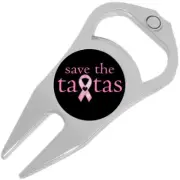 Save The Tatas Golf Ball Marker Divot Repair Tool Bottle Opener