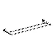 Double Classic Chrome Towel Bar Rail Bathroom