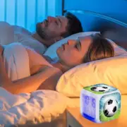 Plastic Football Alarm Clock Square Table Clock Digital Clock Kids Gift