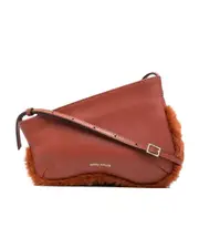 Curve zipped tote One size Brown