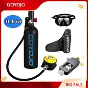 Mini Scuba Diving Tank Kit 1L Oxygen Tank with Pump Equipment Underwater Breath