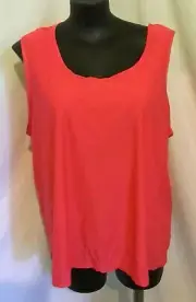 AUTOGRAPH PINK CORAL "DOUBLE LAYER" SPORTS TANK SZ 24-NEW REDUCED PRICE