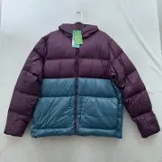 Marmot Puffer Jacket Mens XL Purple Full Zip Lined Guides Down Hoody 700 Outdoor