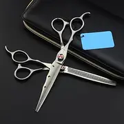 Hair Cutting Scissors, 7 inch Professional Steel Left Hand Matte Cutting Barber Haircut thinning Shears Hairdresser Scissors