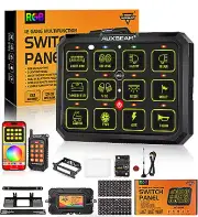 AUXBEAM AC-1200 12 Gang RGB Switch Panel Relay System for Marine Boat ATV UTV