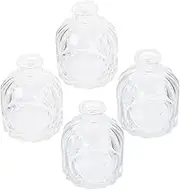 iplusmile 4Pcs Transparent Glass Aromatherapy Diffuser Bottles for Fragrance Storage and Display for Essential Oils Home Decor Weddings and Events