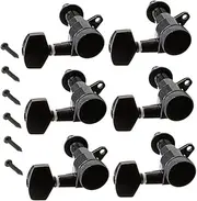 BIUDECO Guitar Tuning Pegs Black Strings Classical Guitar Tuners Professional Machine Heads Knobs Easy to Clean