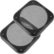 SWOOMEY 2pcs Square Horn Mesh Cover Car Accessories Speaker Grill Blue Grille Covers Fabric Square Grill Small Grill Covers Material Net Subwoofer Grills Speaker Protector Black Plastic