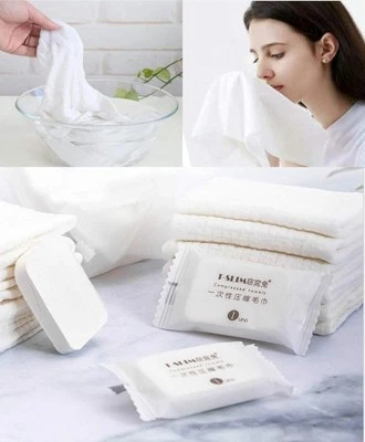 Premium Compressed Towel Tablet, Essential Face Washcloths for Travel, Camping