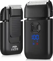 Haosens Upgrade Foil and Bald Shavers, Electric Razor & Shavers with Pop-Up Trimmer for Men - 2-Speed Adjustable, Travel Lock, Wet/Dry Use, 120 Mins Runtime, Double Floating Blades for Close Shaving