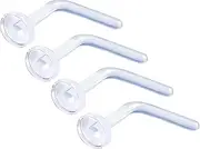 [bodyjewellery] 4pcs 20g Nose Piercing Jewelry Clear Retainer Bioflex Flexible Bendable Nostril L Shaped Screw Stud Piercing Jewelry