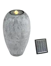 [Gardeon] LED Lights Solar Water Fountain in Beige