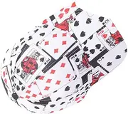 [DEARMAMY] Trendy Poker Hat Cards Pattern Unisex Baseball Cap for Men Women Breathable Visor Hat for Outdoor Sports Sun Protection Cap