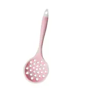 3Pcs Long Handle Silicone Colander Non-Stick Cooking Strainer Heat Resistant Filter Spoon Mesh Skimmer Oil Mesh Colander Kitchen Tool