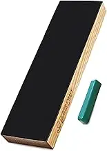 BeaverCraft LSC4P1 Leather Stropping Block Kit Knife Sharpening Kit for Sharpening Knives 8'' Long Leather Honing Strop Wood Carving Sharpening Strop Stropping Leather Block with Polishing Compound