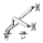 Brateck Economical Spring-Assisted Dual Monitor Arm - Matte Grey