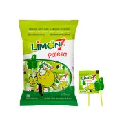 Paleta Limon 7 Salt & Lemon Powder Mexican Lollipop 30 Pieces