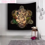 【娜娜の優選】【掛布裝飾】東南亞泰國印度大象瑜伽打坐墻面背景裝飾畫掛布北歐壁飾掛毯桌布