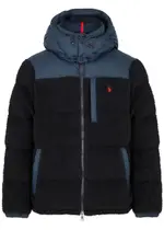 Polo Ralph Lauren Panelled Quilted Faux Shearling Jacket - Navy - M M