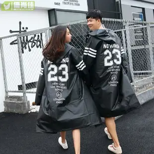 潮牌透明EVA雨衣 女士韓國日本時尚網紅版雨衣 成人徒步情侶抖音男款旅行雨披 情侶雨衣 雨具連身雨衣