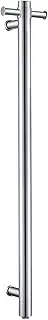 Decaura Vertical Heated Towel Rail – Space-Saving 900mm Towel Warmer with Dual Hooks, IP55 Waterproof, Plug-in or Hardwired Chrome