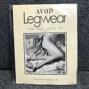Avon Legwear Silky Sheer Control Top Pantyhose 1 Pair Size B Off Black Vintage