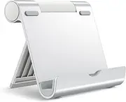 JETech Tablet Stand, Adjustable Portable Desktop Holder, Foldable Dock for iPad/iPad Pro/Air/Mini, Galaxy Tab A8/A7 Lite/A7/S8/S7, Kindle, Tab/Phones(4-13"), Silver