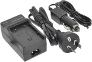 VW-VBD1 Battery Charger AC/DC Wall/Car Single Replacement for AG-BP15P CGR-B/202