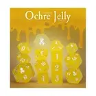 Kraken Dic Dice - Standard Poly Set - UV Reactive Color Change, Ochre Je New