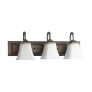 Quorum International 5104-3-86 Fort Worth Bathroom Vanity Light Oiled Bronze