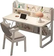 Kids Desk and Chair Set,Wooden Student Writing Desk,Children Study Table with Storage Rack,Suitable for Reading, Drawing and Learning