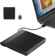 External CD/DVD Drive for Laptop, USB 3.0 CD Burner +/-RW CD ROM External DVD