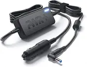 CAR Charger 90W 65W 45W for HP-Envy-Pavilion Touchsmart-Sleekbook 15 17 M6 M7 Series; Hp Spectre X360, Pro x360 G2; Pavilion X360 EliteBook X360 DC Auto Adapter Power Cord Extra Long 10 Ft