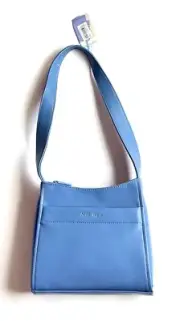 Nine West Shoulder Bag Purse Man Made 7”W x 6.25”H x 2”D Color Light Blue-New