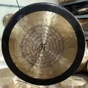60CM Mantra Carving Gong-Om Mane Padme Ohm-Deep Revibration Sound Vibration Gong